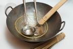 Zestaw "Mistrz Wok - Profi 40 NOWY" (z ręcznie robionym okrągłym dnem 40 cm i adapterem)