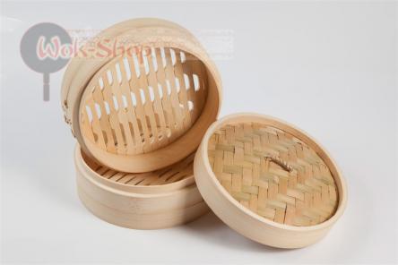 Bambusowy parowar 2-poziomowy 21 cm (koszyk na parze)