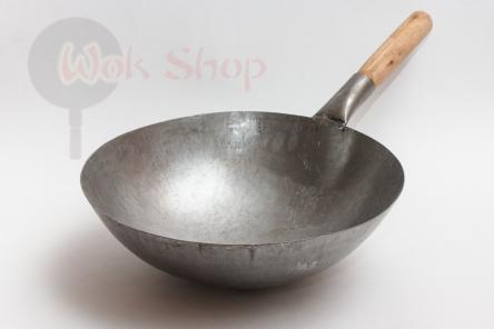 Wok ręcznie robiony CCK Hong Kong 13 cali (33 cm, okrągłe dno)