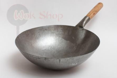 Wok ręcznie wykonany CCK Hong Kong 15 cali (38 cm, okrągłe dno)