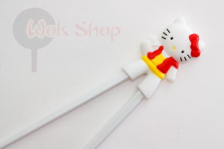 Dziecięce pałeczki do jedzenia, edukacyjne, z uchwytem Hello Kitty