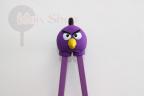 Dziecięce pałeczki do jedzenia, edukacyjne, z uchwytem Angry Birds fioletowy
