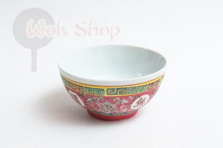 Miska do ryżu czerwony wzór 11,5 cm