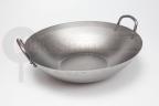Stalowy wok 35 cm z płaskim dnem i dwoma uchwytami (styl kantoński)