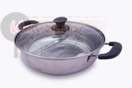 Garnek (2 sekcje) do chińskiego samowaru Chogo (Hot Pot) 28 cm, z pokrywką
