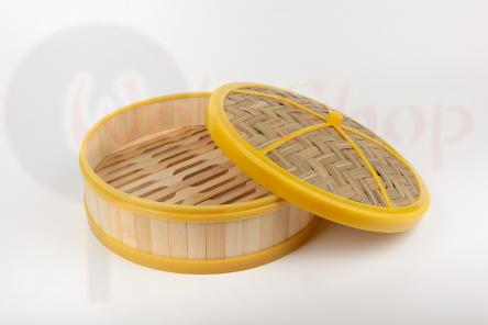 Bambusowy parowar 26 cm wzmocniony plastikiem