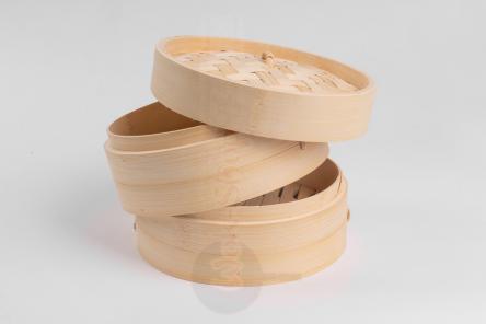 Bambusowy parowar 2-poziomowy 18 cm (koszyk na parze)