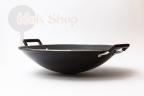 Żeliwny wok 34 cm z okrągłym dnem